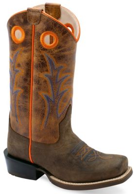Old West Youth 's Medium Square Toe Boots