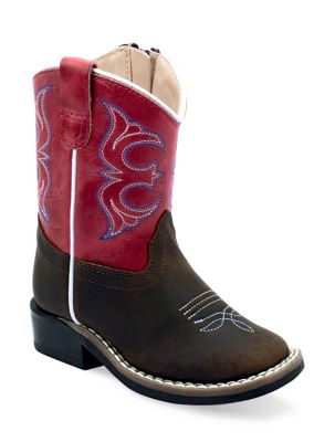 Old West Toddler's Broad Square Toe Low Height Shaft Boots