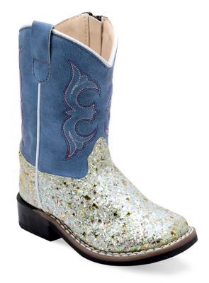 Image showing  Toddler's All Over Leatherette Material Broad Square Toe Boots