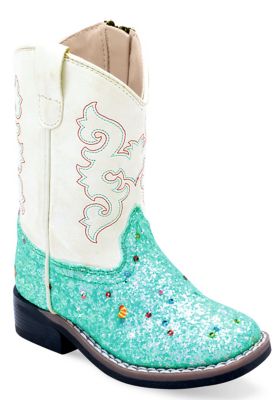 Image showing  Toddler's All Over Leatherette Material Broad Square Toe Boots