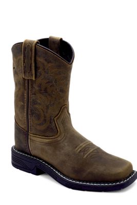 Old West Unisex Kids' Square Toe Boots