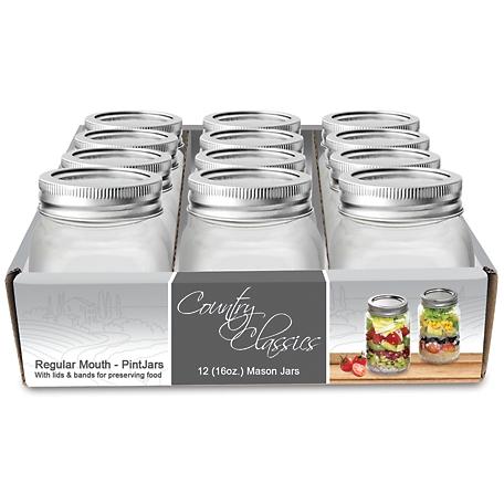 Country Classics Regular Mouth Pint Jar, 12 ct., 2 Pack