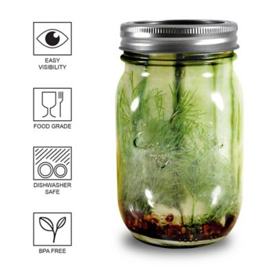 Image showing  16 oz. Regular Mouth Jars, 12 ct.