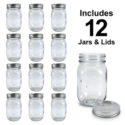Image showing  16 oz. Regular Mouth Jars, 12 ct.