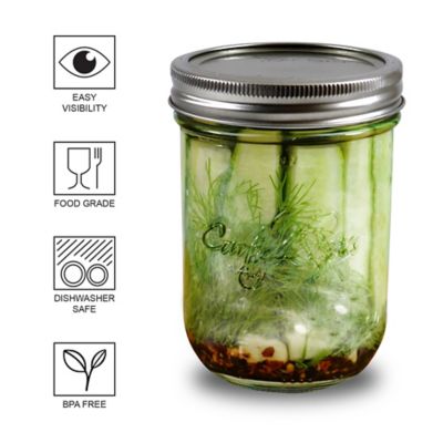 Image showing  16 oz. Wide Mouth Jars, 12 ct.