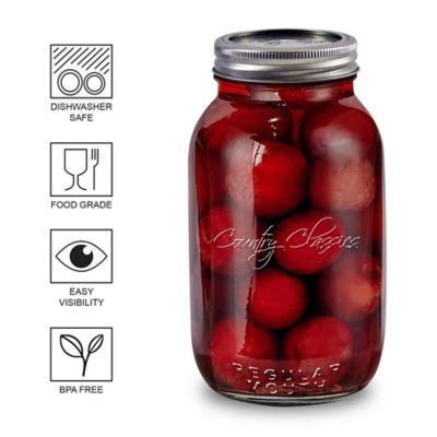 Image showing  32 oz. Regular Mouth Canning Jars, 12 ct., 2 Packs of 12