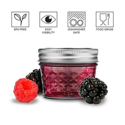 Image showing  4 oz. Quilted Jelly Jar, 12 ct., 2 Packs of 12