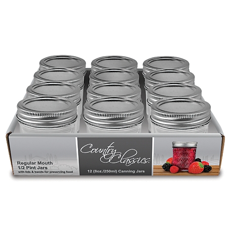 Country Classics Regular Mouth 1/2 Pint Jar, 12 ct., 2 Pack