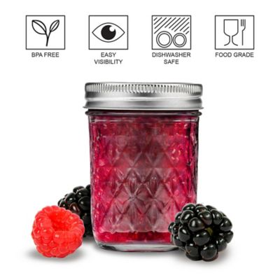 Image showing  8 oz. Regular Mouth Jars, 12 ct.