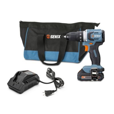Senix 20 Volt Max Brushless 1/2-Inch Drill Driver, Battery, Charger and Soft Bag Included