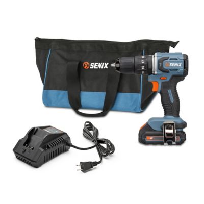 Senix 20 Volt Max Brushless 1/2-Inch Hammer Drill Driver, Battery, Charger and Soft Bag Included, PDHX2-M2