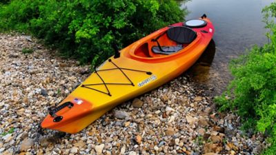 Image showing  10 ft. 3 in. Coast Sit-Inside Kayak with Paddle, Citrus Blue/White