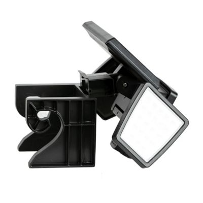 Image showing 6 th INSERT SOLAR Toolless Easy-Install 1,000-Lumen Gutter-Mount Triple-Head Solar Security Light, Black