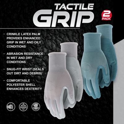 Image showing  Women's Tactile Grip Crinkle Foam Latex Work Gloves, 1-Pair