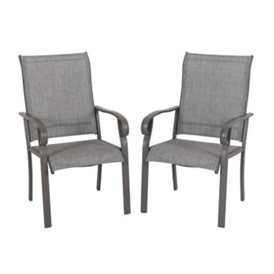 Image showing  Outdoor Patio Chair Set, 2 pc., Textilene Fabric, Iron Frame, Gray