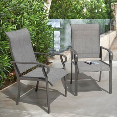 Image showing  Outdoor Patio Chair Set, 2 pc., Textilene Fabric, Iron Frame, Gray