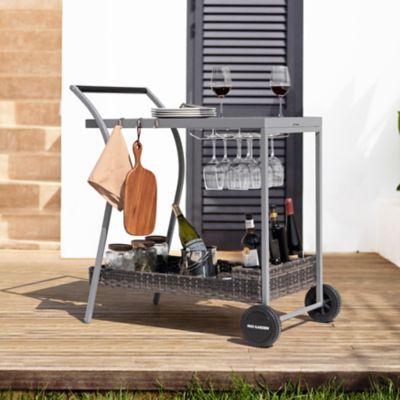 Image showing  2-Tier Wicker Bar Cart