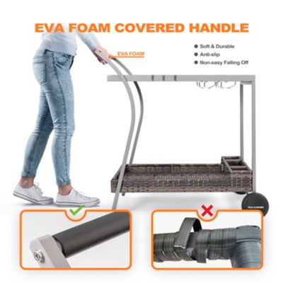 Image showing  2-Tier Wicker Bar Cart