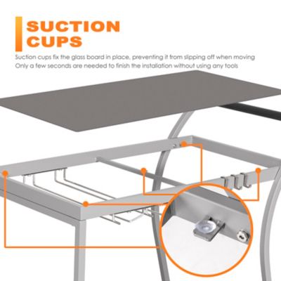 Image showing 7 th Nuu Garden 2-Tier Wicker Bar Cart