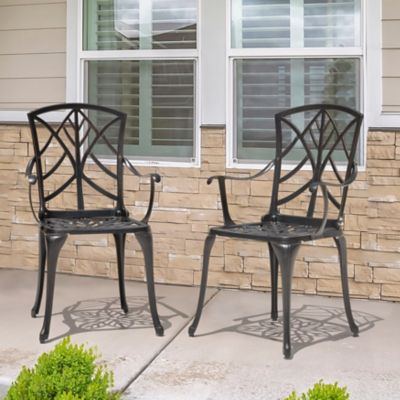 Nuu Garden Outdoor 2-Piece Patio Chair Set, Cast Aluminum Frame