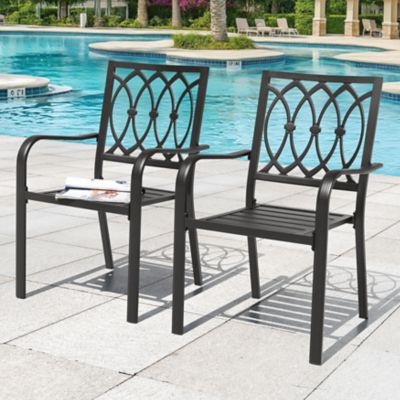 Image showing  Outdoor Cast-Aluminum Patio Chairs, 2 pk.