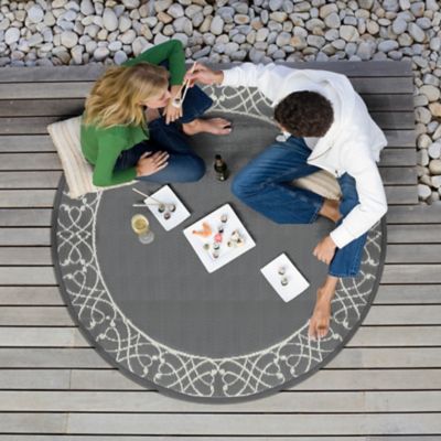 Image showing  Polypropylene Outdoor Reversible Rug, 5 ft. x 5 ft., SO07