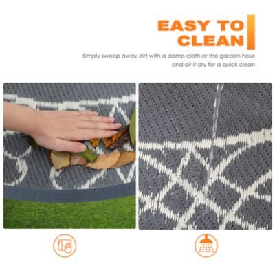 Image showing  Polypropylene Outdoor Reversible Rug, 5 ft. x 5 ft., SO07