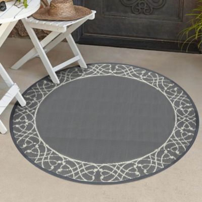 Image showing 8 th Nuu Garden Polypropylene Outdoor Reversible Rug, 5 x 5ft., SO07