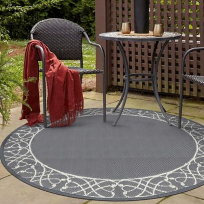 Image showing 9 th Nuu Garden Polypropylene Outdoor Reversible Rug, 5 x 5ft., SO07