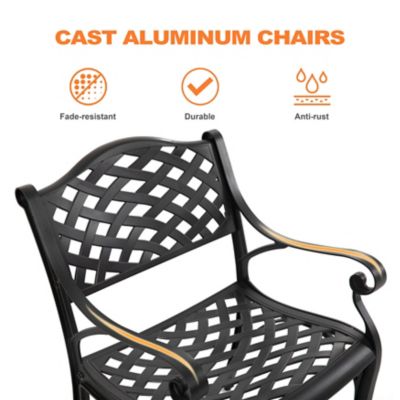 Image showing 6 th Nuu Garden 7 pc. Cast-Aluminum Patio Dining Set, Vintage Patterns