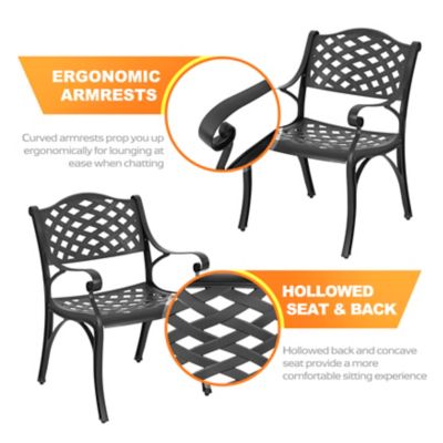 Image showing 7 th Nuu Garden 7 pc. Cast-Aluminum Patio Dining Set, Vintage Patterns