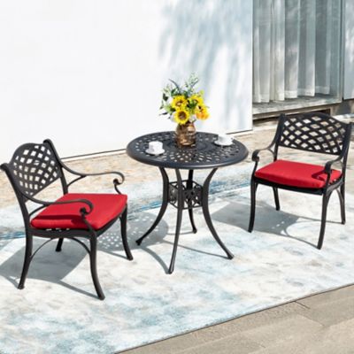 Nuu Garden Patio 3-Piece Cast Aluminum Bistro Set, SCD018BP-0110