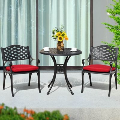Image showing  Patio Cast Aluminum Bistro Set, 3 pc., SCD018BP?0110