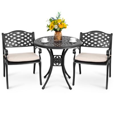 Image showing  Patio 3-Piece Cast Aluminum Bistro Set, SCD018BP-0243