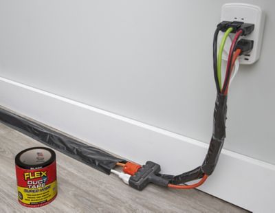 Image showing  Super Wide Duct Tape Black 4.60 in. x 20 ft.