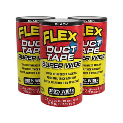 Flex Seal Super Wide Duct Tape Black 7.50 in. x 20 ft.