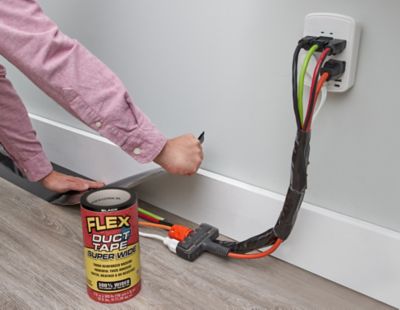 Image showing  Super Wide Duct Tape Black 7.50 in. x 20 ft.