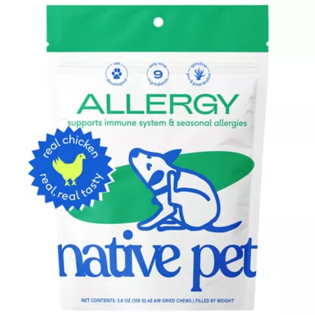 Native Pet Allergy Chews for Dogs 60 ct Dog Allergy & Immune System