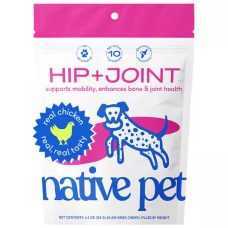 Native Pet Chewable Hip and Joint Supplements for Dogs 60 ct Dog Hip & Joint Care