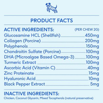 Image showing 5 th Native Pet Hip and Joint Chewable Supplements for Dogs, 60 ct.