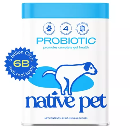 Native Pet Probiotic Powder Digestive Supplement for Dogs 8.2 oz. Dog Digestion Supplements