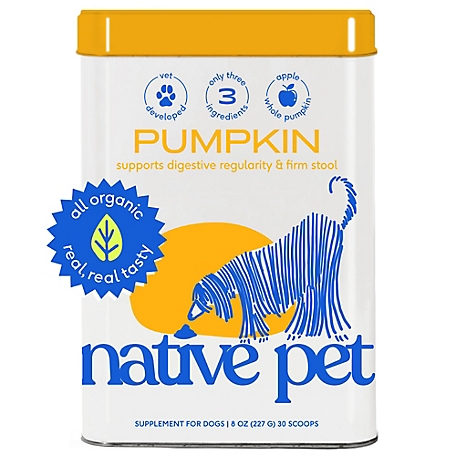 Native Pet Organic Pumpkin Powder for Dogs, 8 oz.