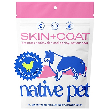 Native Pet Skin and Coat Chews for Dogs, 60 ct.