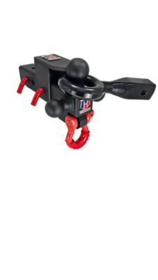 Patriot Hitches 5 in 1 - 2.5in Receiver SOLID Tri-Ball Mount Heavy Duty Adjustable Pintle Tri-Ball Class V Hitch 30,000 Lbs.