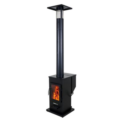 Even Embers 70,000 BTU Pellet Fueled Patio Heater with 1 Glass Panel