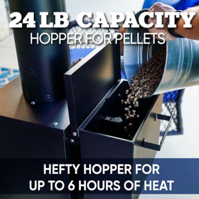 Image showing  Pellet-Fueled Patio Heater with 1 Glass Panel, 100 sq. ft., 70,000 BTU