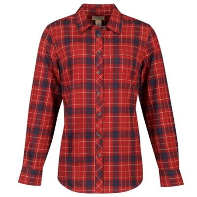 Blue Mountain Women's Long Sleeve Plaid Flannel Shirt