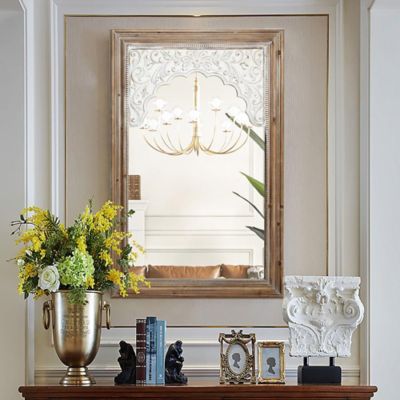 Image showing  Wood Framed Rectangular Accent Wall Mirror,