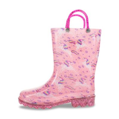 Image showing 6 th Western Chief Sparkle Unicorn Lighted Rain Boot