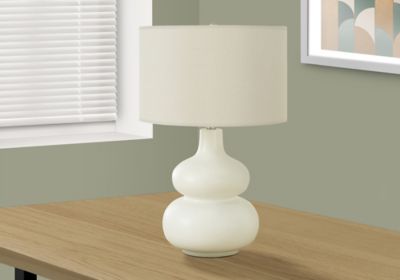Monarch Specialties Contemporary Table Lamp with Linen Shade
